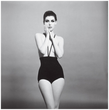 Photo William Claxton - Courtesy of Demont Photo Management Peggy Moffitt modeled Gernreich’s bikini (fitted with suspenders but no top) 1964